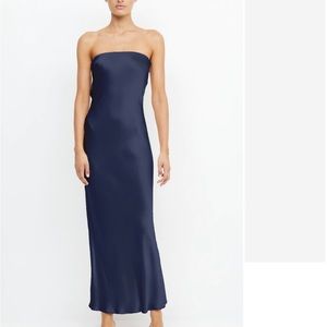 BEC + BRIDGE MOON DANCE STRAPLESS DRESS INK
